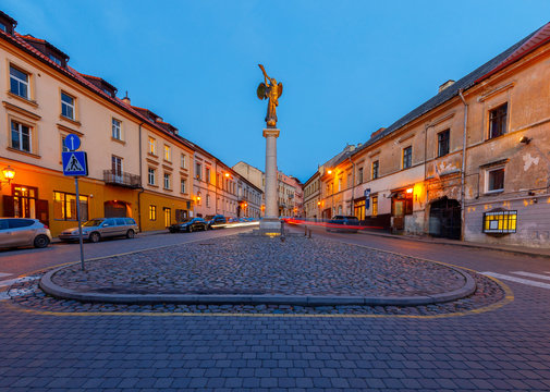 Vilnius. The central square of Uzupis.