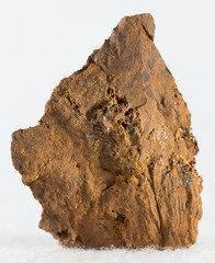 Endlichite mineral on white background.