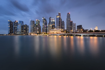 Fototapeta na wymiar Skyline of Central Business District, Singapore