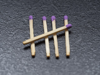 Compter les jours : concept abstrait avec allumettes