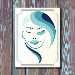 Graphic illustration with eyelash in the frame 12