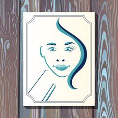 Graphic illustration with eyelash in the frame 14