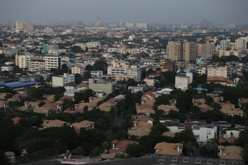 Naklejka premium Bangkok buildings in big city