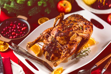 Weihnachtsgans knusprig gebraten (ente)