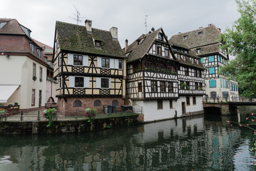 Fototapeta na wymiar A canal in Strasbourg, France