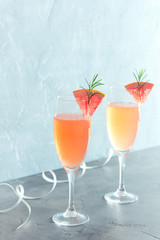 Mimosa champagne cocktail