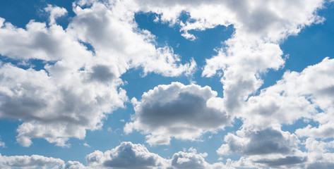 blue sky with withe clouds in summer