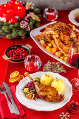 Weihnachtsgans knusprig gebraten (ente)
