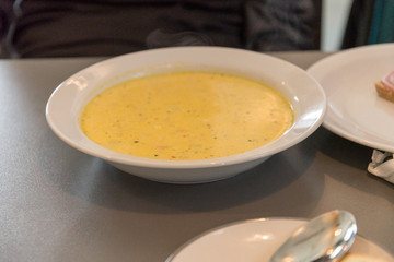 typical food dish of the faroe islands in a cafeteria