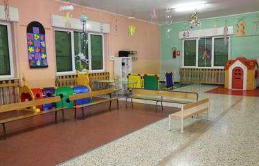 inside an hall of kindergarten