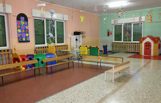 inside an hall of kindergarten