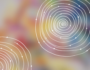 weiße Spirale mit Punkten - Pastellfarben
Hintergrund Design
