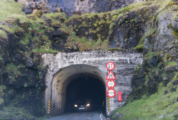 entrance of a small gallery in the faroe islands
