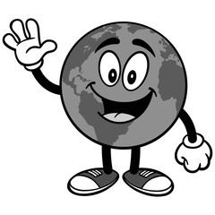 Earth Waving Illustration