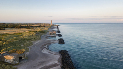 beaches along the Grenen coast photographed by a drone © alessandro