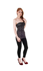 Fototapeta premium Beautiful slim woman in leggings