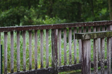 Vintage wooden bridge