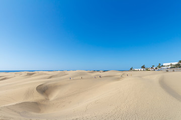 Fototapeta na wymiar Dunes at Maspalomas, Gran Canaria, Spain