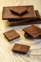 chchocolate on diferent sizes