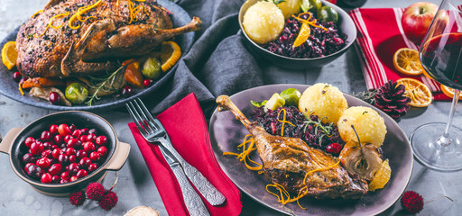 Weihnachtsgans knusprig gebraten (ente)