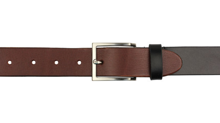 brown leather strap connected  with a black leather strap
