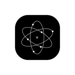 Matter atom square icon vector