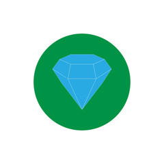 Diamond of jewelery round icon vector