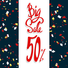 Big Sale banner, this weekend special offer advertising banner template, vector illustration