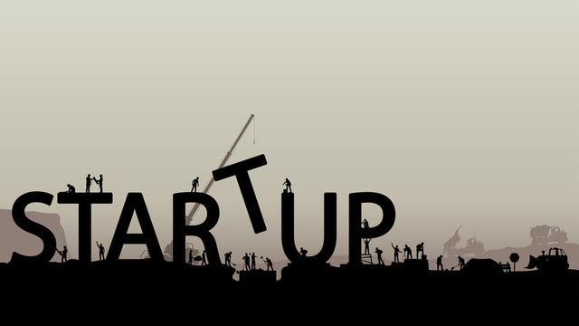 building startup silhouettes