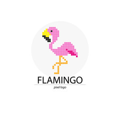 Bird logo pixel design template. Logo concept icon. Vector illustration