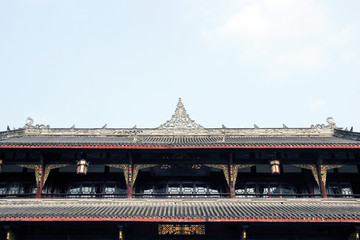 roof top of temple in sky