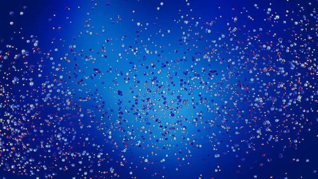 DNA strand is disassembling to individual atoms level. DNA molecule rotation and collapse.