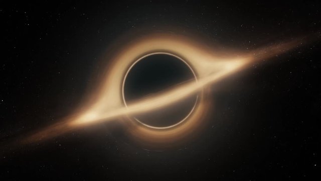Slowly rotating black hole similar to “Gargantua” from the “Interstellar” movie. Physically correct model.