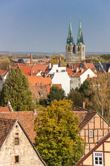 Towers of the Nikolai church in Quedlinburg