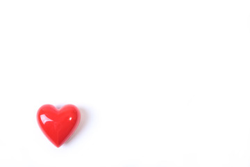 A red heart isolated on white background