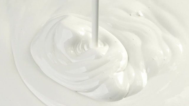 White Paint Poured On Black