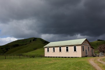 Fototapeta na wymiar Community Hall Coromendel New Zealand