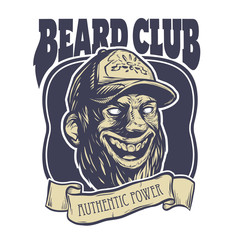 Bearded male head. Logo template