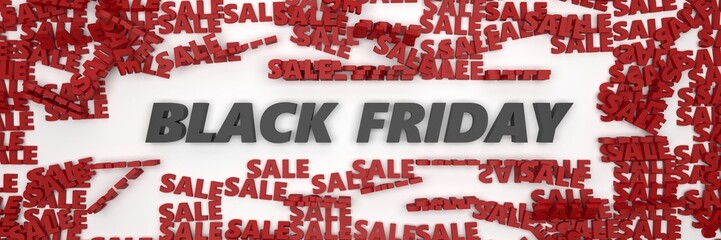 black friday sale background 3d 