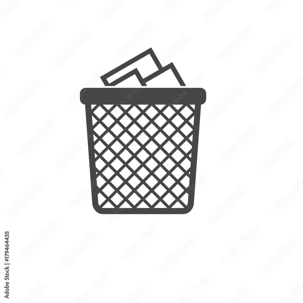 Poster vector recycle bin trash and garbage icon