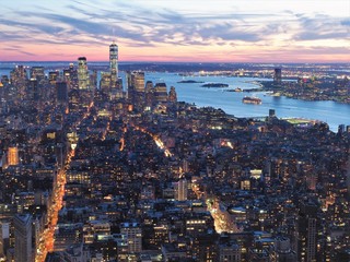 Night view of New York　ニューヨークの夜景