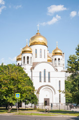 Fototapeta na wymiar Church of the Presentation in the temple of the Theotokos in Veshnyaki in Moscow