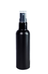 black bottle on white background