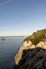 Faro y roca / lighthouse and rock