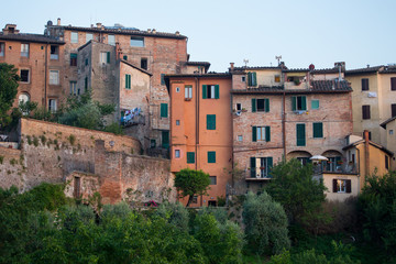 Fototapeta na wymiar Buildings of Siena, Tuscany, Italy