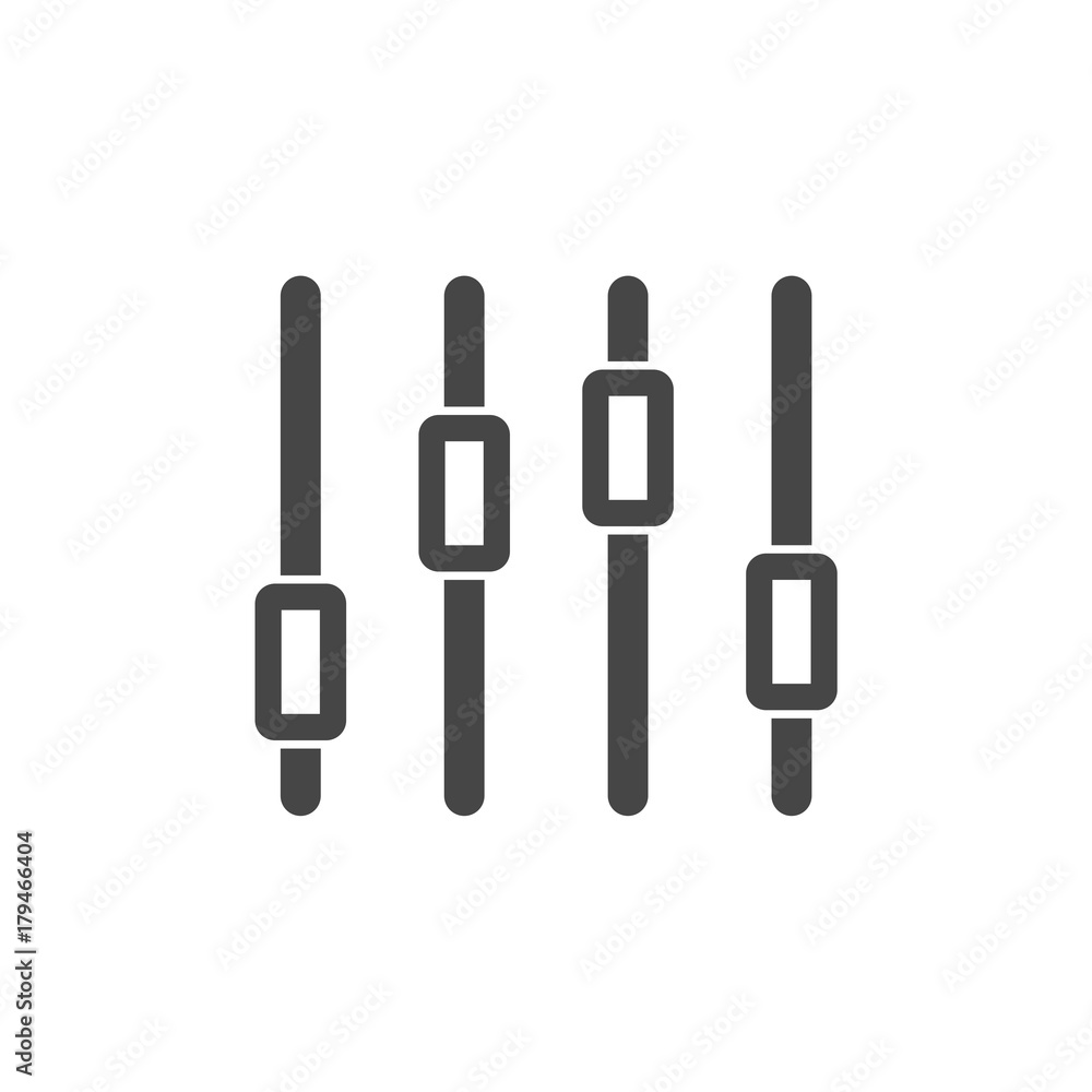 Poster sliders or faders control board, fader icon