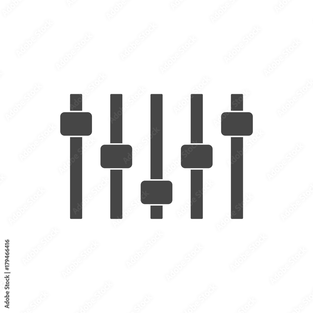 Poster sliders or faders control board, fader icon