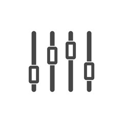 Sliders or faders control board, Fader icon 