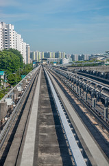 Fototapeta na wymiar métro aérien Singapour