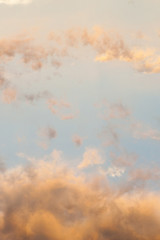 The vertical view tiny or tender instagram sky texture or background with clouds